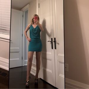 Emerald Teal Mini Dress